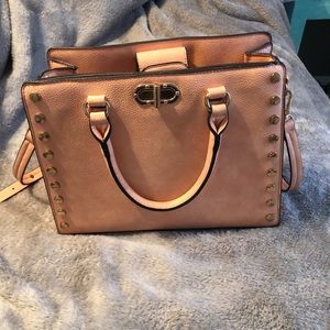 Pink leather medium purse